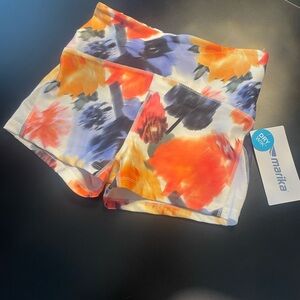 Marika Ocean Wave Blurred Flora dry wik shorts